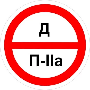 Знак категорийности помещений "Д/П2а"