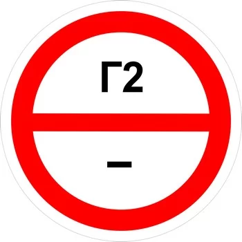 Знак категорийности помещений "Г2"