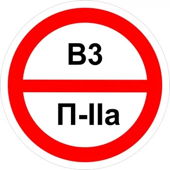 Знак категорийности помещений "В3/П2а"