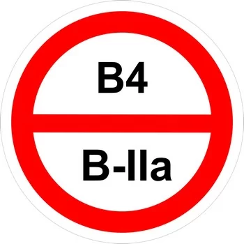 Знак категорийности помещений "В4/В2а"