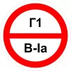 Знак категорийности помещений "Г1/В1а"