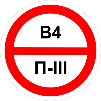 Знак категорийности помещений "В4/П3"